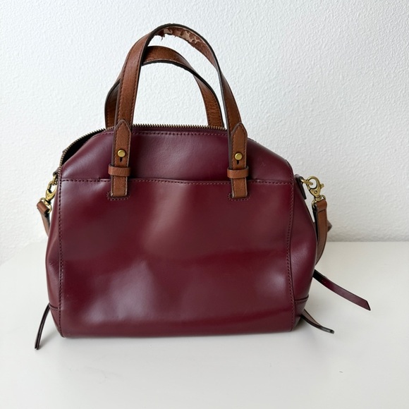 Fossil Rachel Cow Hide Leather Satchel Crossbody Bag Purse FLAW - Picture 2 of 16